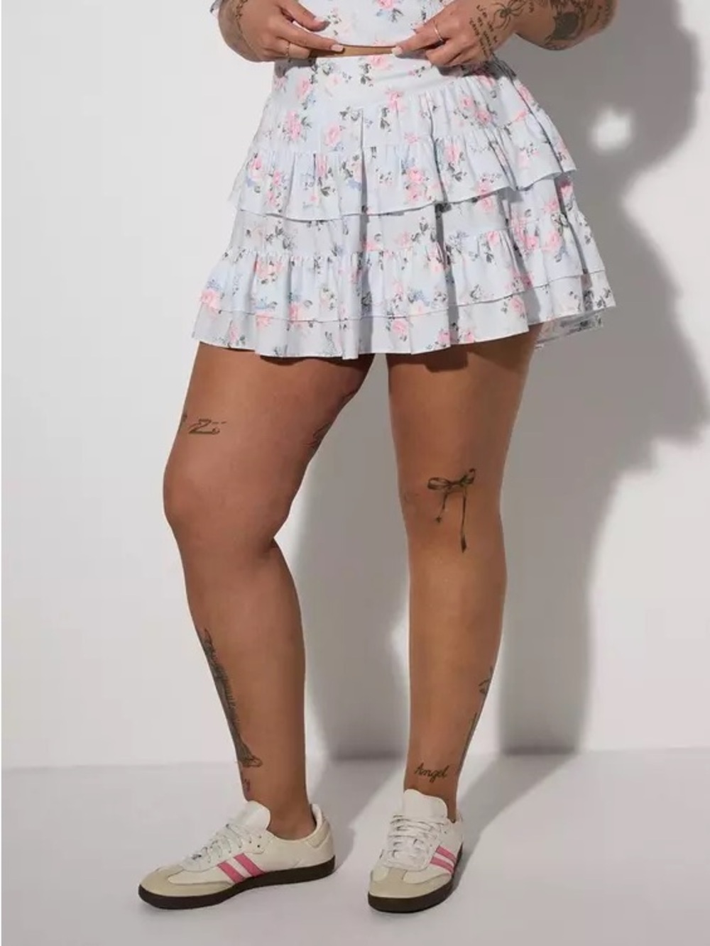 Torrid LoveSick Tiered Mini Skort